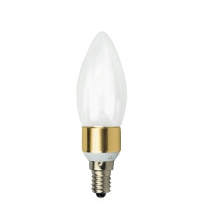 Żarówka świecowa, mleczna, gold LED ART E14, 4.5W, 18xSMD2835, AC230V, 320lm, WW