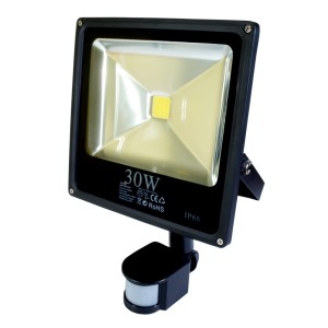 Lampa zew. LED ART,30W,slim,IP66, AC80-265V,black, 4000K-white, sensor