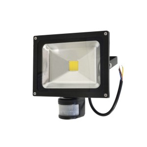 Lampa zew. LED ART,20W,IP65, AC80-265V,black, 4000K-white, sensor