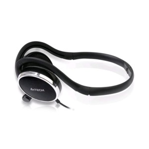 SŁUCHAWKI A4TECH T-120i Z MIKROFONEM, SKŁADANE, CZARNE