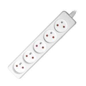 PRZEDŁUŻACZ SIECIOWY 230V 5 GNIAZD 5m biały ART