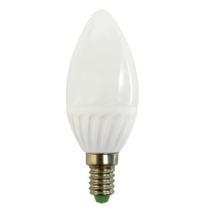 Żarówka świecowa, mleczna LED ART E14, 4.5W, AC230V, 300lm, WW