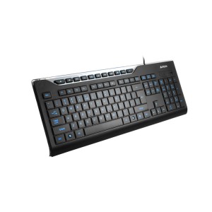 KLAWIATURA A4TECH KD-800L PODŚWIETLANA NA NIEBIESKO, CZARNA