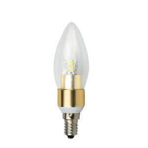 Żarówka świecowa, przeźr, gold LED ART E14, 4.5W, 18xSMD2835, AC230V, 320lm, WW