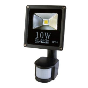 Lampa zew. LED ART,10W,slim,IP66, AC80-265V,black, 4000K-white, sensor