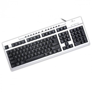 KLAWIATURA ARTmultimedialna SILVERMEDIA AK-43M USB srebrno-czarna