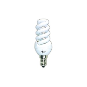 ŚWIETLÓWKA ART "mini spirala" 9W,E14,9mm,WW,(tradyc.żar. 45W)